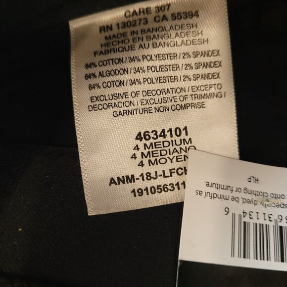 Lee Pants Womens 4 Medium Black Flex Motion Straight Leg Mid Rise Stretch NEW - Picture 14 of 16